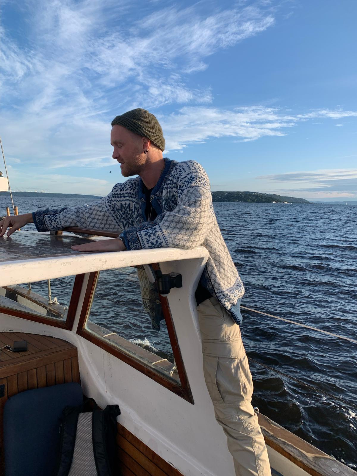 William Otto Iversen at the helm of Tingeling